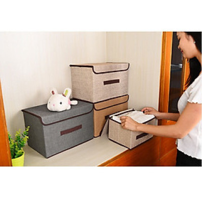 Combo 2 Hộp Vải Đựng Quần Áo, Đồ Dùng Đa Năng Khung Giấy Cứng, Tiện Lợi, Đa Năng đựng quần áo, chăn màn - HENRYSA