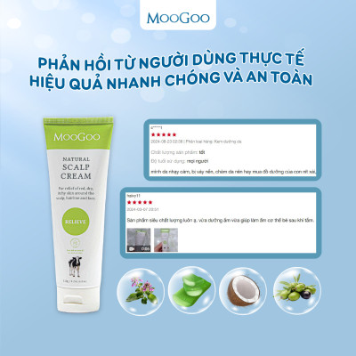 Kem dưỡng cho bé Viêm da tiết bã, Vảy nến chiết xuất Dầu tràm Moogoo Úc thuần chay, lành tính