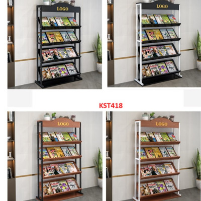 Kệ trưng bày sản phẩm, hàng hóa , kệ trang trí khung sắt mặt gỗ KST418- Nội thất lắp ráp Viễn Đông Adv