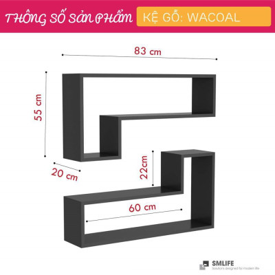 Kệ trang trí gỗ thiết kế mới lạ SMLIFE Wacoal