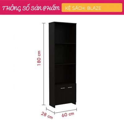 Giá sách bằng gỗ thiết kế đẹp SMLIFE Blaze