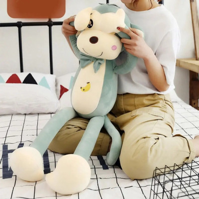 Thú nhồi bông khỉ tay dài bụng thêu quả chuối - Size 90cm