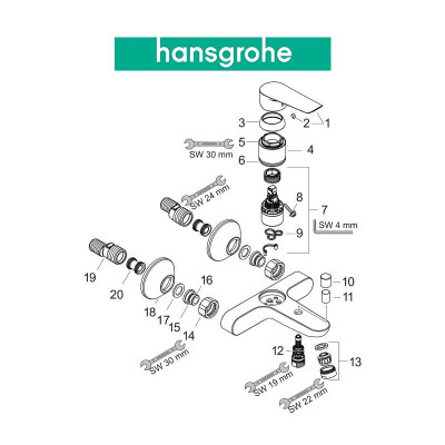 Bộ trộn HANSGROHE Logis E 71403