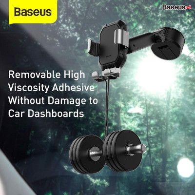 Giá đỡ điện thoại hút chân không dùng gắn kính hoặc táp lô trên xe hơi Baseus Tank Gravity Car Mount (Suction Base Holder for Car) - Hàng nhập khẩu