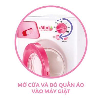 Đồ Chơi Máy Giặt Hiện Đại Và Phụ Kiện Quần Áo - Sweet Heart SH8604 (19 Chi Tiết)