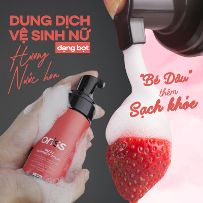 [MUA 1 TẶNG 1] Dung dịch vệ sinh phụ nữ dạng bọt Oriss Daily Intimate Wash hỗ trợ làm sạch dịu nhẹ hương nước hoa 120ml[