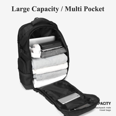 Ozuko Ba lô nam dung tích lớn Sử dụng hàng ngày Túi Mulit Ba lô du lịch chống nước