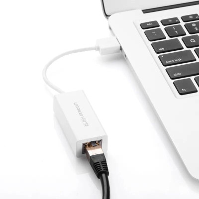 Ugreen UG20253CR110TK 10CM màu Trắng Cáp chuyển đổi USB 2.0 sang cổng LAN RJ45 tốc độ 100Mbps vỏ nhựa - HÀNG CHÍNH HÃNG