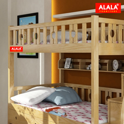Giường tầng ALALA118 Cao Cấp/ Miễn phí vận chuyển và lắp đặt/ Đổi trả 30 ngày/ Sản phẩm được bảo hành 5 năm từ thương hiệu ALALA/ Chịu lực 700kg