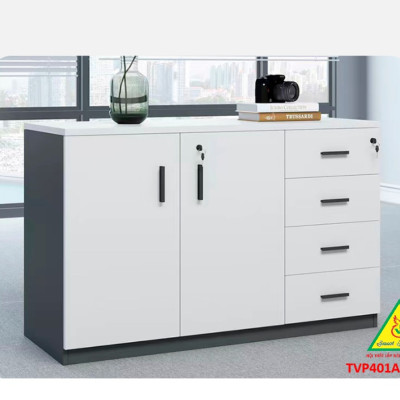 Tủ hồ sơ văn phòng, tủ tài liệu thấp gỗ MDF TVP401A - NỘI THẤT LẮP RÁP VIENDONGADV