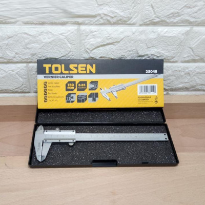 THƯỚC KẸP CƠ (HỆ MÉT) 150mm TOLSEN 35048 - HÀNG CHÍNH HÃNG