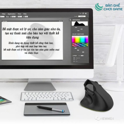 Chuột công thái học  không dây Newmen F1000 Dual Mode - Hàng chính hãng