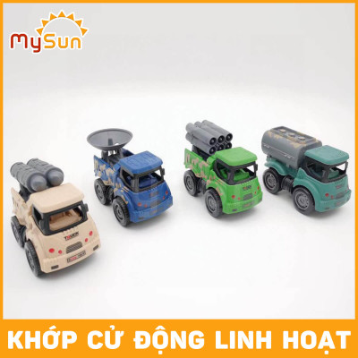 Bộ xe công trình đồ chơi cho bé mô hình xe ô tô cần cẩu xe ben cở cát xe bồn trộn bê tông đồ chơi