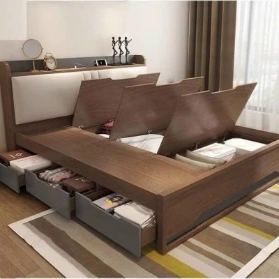 Giường gỗ công nghiệp hộc đựng đồ thông minh Juno Sofa kích thước 1m6/ 1m8 x dài 2m