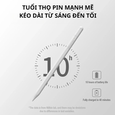 Bút cảm ứng hỗ trợ tì tay, siêu mượt cho iPad đời 2018 trở lên hiệu Nillkin iSketch S3 cho iPad Air Pro 11 M4 2024 13INCH 12.9 13 Air 4 5 6 2018 2022 Gen 10 / Gen 7 8 9 10.2 - Hàng nhập khẩu