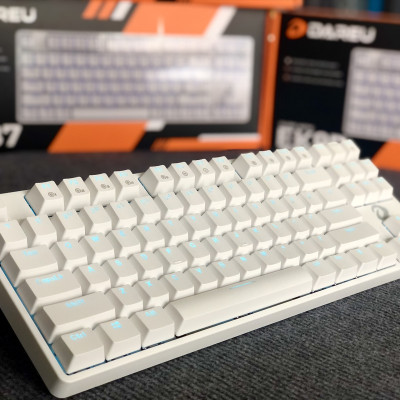 Bàn Phím Cơ Gaming Dareu EK87 White - Hàng Chính Hãng