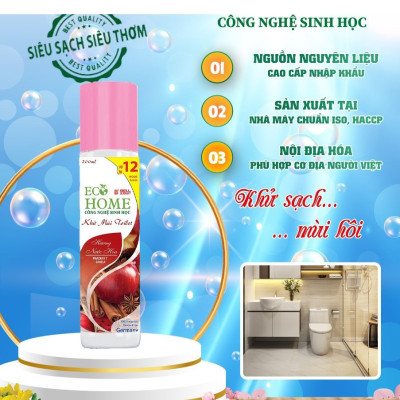 Khử mùi toilet công nghệ sinh học ECOHOME Kim Ngân Store giúp khử mùi toilet hiệu quả, mùi thơm dịu nhẹ