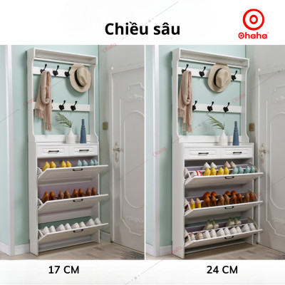 [ Miễn phí giao hàng và lắp tại TP.HCM] Tủ giày thông minh siêu mỏng cao cấp Ohaha - TGCC035