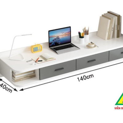 Bàn làm việc, bàn trang điểm treo tường bằng gỗ  BTT401 - Nội thất lắp ráp Viendong Adv