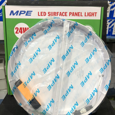 Đèn led panel ốp trần nổi tròn công suất 24W MPE (3 loại ánh sáng trắng-vàng-3 màu)