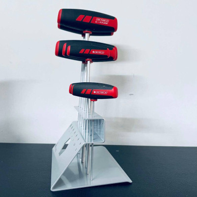 BỘ 7 CHIẾC TAY VẶN LỤC GIÁC MẠ CHROME KÈM ĐẾ KIM LOẠI HOLEX