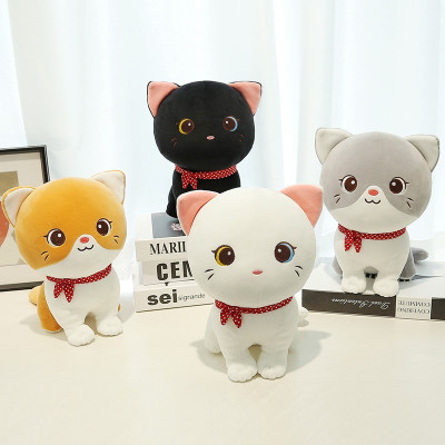 Gấu bông mèo đeo khăn dễ thương siêu mềm mịn (25cm) mẫu mới siêu hot, vải miniso 4 chiều êm ái mát mịn, hàng xịn cao cấp loại 1 an toàn cho trẻ nhỏ