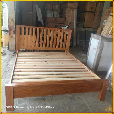 Giường ngủ gỗ sồi Tundo nệm 1m x 2m