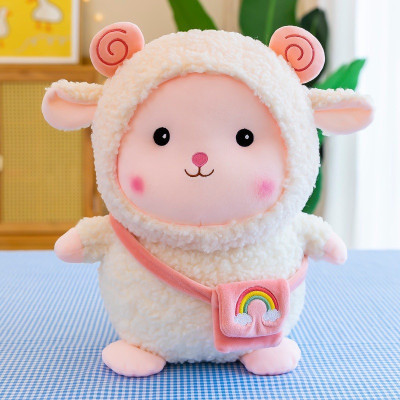 Gấu bông con cừu đeo cặp dễ thương, cừu lông xù siêu cưng cute (25cm) mẫu mới siêu hot, hàng xịn cao cấp loại 1 an toàn cho trẻ nhỏ