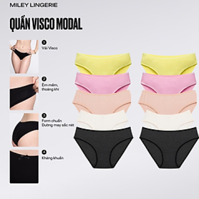 Combo 10 Quần Lót Nữ Visco Modal Trơn Comfort- Giao màu ngẫu nhiên