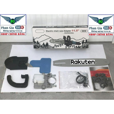 [ LOẠI XỊN ] Lưỡi cưa xích gắn máy mài - Bộ chuyển đổi máy mài thành máy cưa - Cắt gỗ - Cắt cành - Có bình dầu tự động