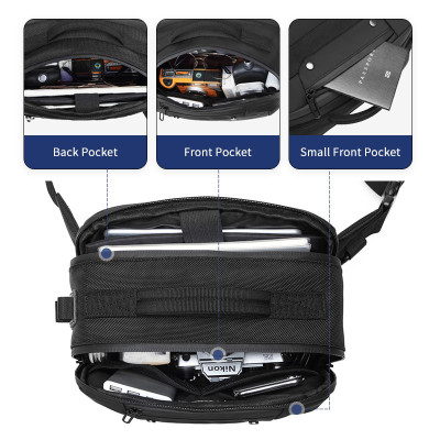 Túi đeo chéo ngực OZUKO chống nước thời trang cá tính cao cấp cho nam