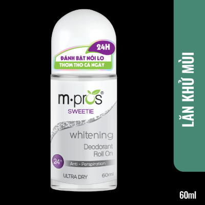 Lăn Khử Mùi – Trắng Mịn – Ngọt Ngào M.pros 60ml