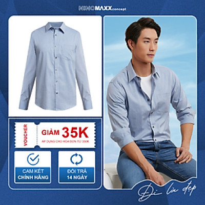 Áo sơ mi sọc Nam tay dài N&M 2101087