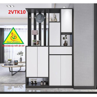 Tủ kệ trang trí kiêm vách ngăn phòng khách , nhà bếp 2VTK10 - Nội thất lắp ráp Viendong Adv