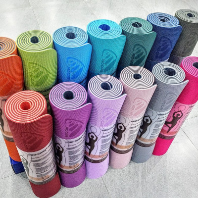 Thảm tập yoga Pro-Care định tuyến TPE 2 lớp 6mm (Tặng kèm túi đựng thảm)