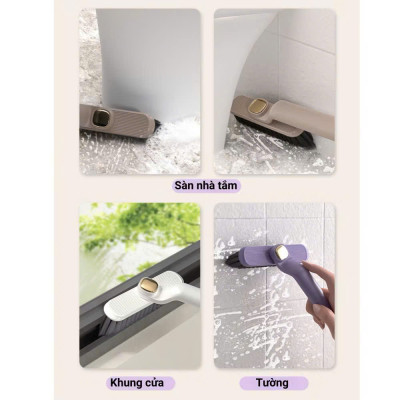 Bàn Chải Xoay 360 Độ Đa Chức Năng - Bàn Chải Chà Sàn Khe Hở, Kèm Que Gắp Rác Tiện Lợi - HÀNG CHÍNH HÃNG MINIIN