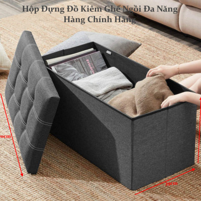 Hộp đựng đồ kiêm ghế ngồi đa năng - Ghế sofa đựng đồ gấp gọn cứng cáp tiện lợi có chọn size, hàng chính hãng miDoctor