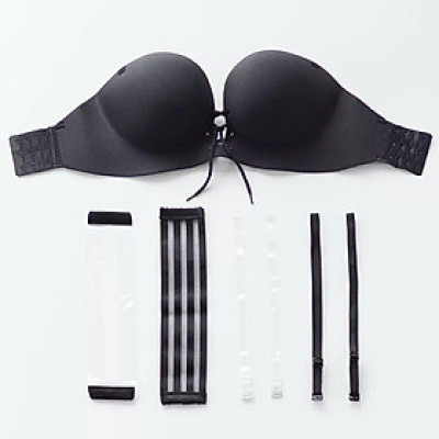 Áo Ngực Nữ Bàn Tay Đúc Su Dây Rút Siêu Nâng Ngực - Đen