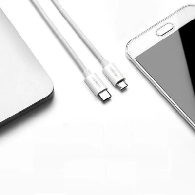 Ugreen UG40419US142TK 1.5M màu trắng Dây USB Type-C sang micro USB - HÀNG CHÍNH HÃNG