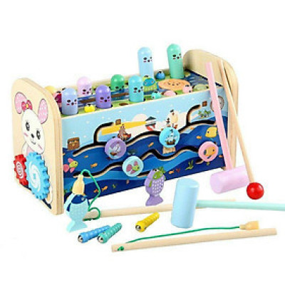 ĐỒ CHƠI GỖ-  trò chơi ĐẬP CHUỘT 7 IN 1 BẰNG GỖ- ĐẬP CHUỘT GỖ