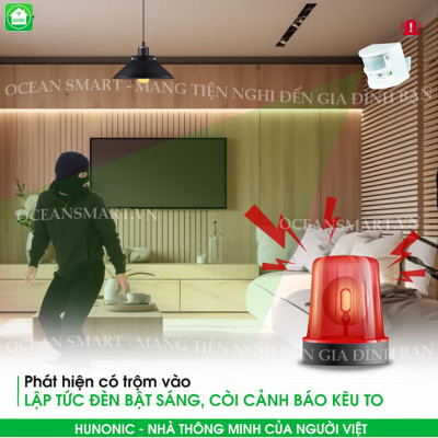 Thiết Bị Chống Trộm Và Báo Khách Đa Năng Hunonic, Gửi Thông Báo Về Điện Thoại - HNCT01