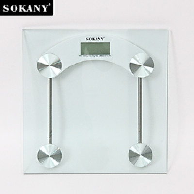 Cân điện tử sức khoẻ SOKANY mặt kính trong suốt chịu lực đến 180kg SK-19030 - HÀNG CHÍNH HÃNG