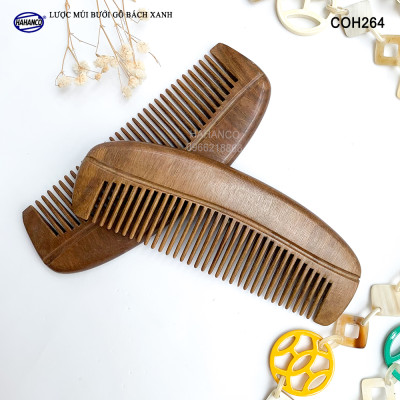 Lược múi bưởi gỗ Bách Xanh có mùi thơm nhẹ (Size: M -14cm) COH264 - Có Thể Bỏ Túi Mang Theo Người - Chải tóc làm dịu tâm trí
