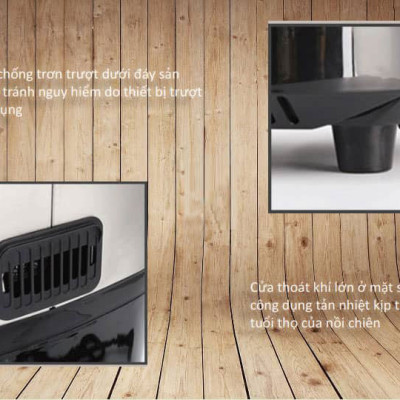 Lò chiên không dầu 12L Kangaroo KG12AF1A - Rapid Air - 1800W - Hàng chính hãng, Bảo hành 12 tháng