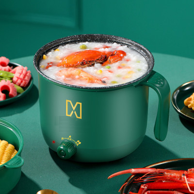 Nồi Lẩu Mini 2 Tầng - Nồi Điện Đa Năng Tặng Kèm Khay Hấp Cao Cấp 1.2 Lít - Hàng Chính Hãng - Logo trên thân nồi hình ngẫu nhiên