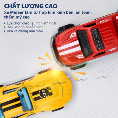 Ô tô đồ chơi mô hình cao cấp Mini Alloy Racing Cars Mideer set xe hơi cảnh sát, xe tải cho bé trai