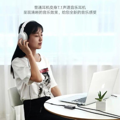 Ugreen UG50711CM190TK 1M Bộ chuyển USB âm thanh 7.1 hỗ trợ Loa + Mic - HÀNG CHÍNH HÃNG