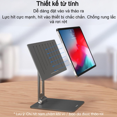 Giá đỡ hít nam châm Choetech H068 cho i-Pad pro 11inch và Choetech H069 cho i-Pad 12.9inch ( Hàng chính hãng)