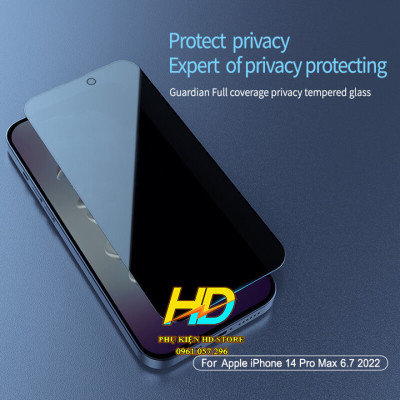 Kính cường lực chống nhìn trộm Dành cho iPhone 14 Pro , 14 Pro Max Chính Hãng Nillkin Amazing Guardian Bảo Vệ Quyền Riêng Tư Của bạn - Hàng Chính Hãng