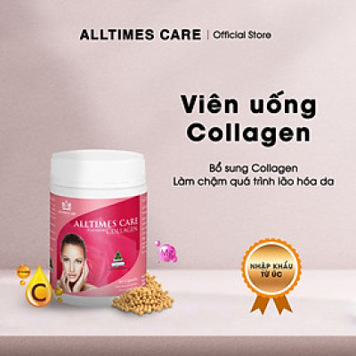 [TẶNG 1 LY SỨ] Thực phẩm bảo vệ sức khỏe hỗ trợ làm chậm quá trình lão hóa da ALLTIMES CARE PLATINUM COLLAGEN - Hộp 60 viên